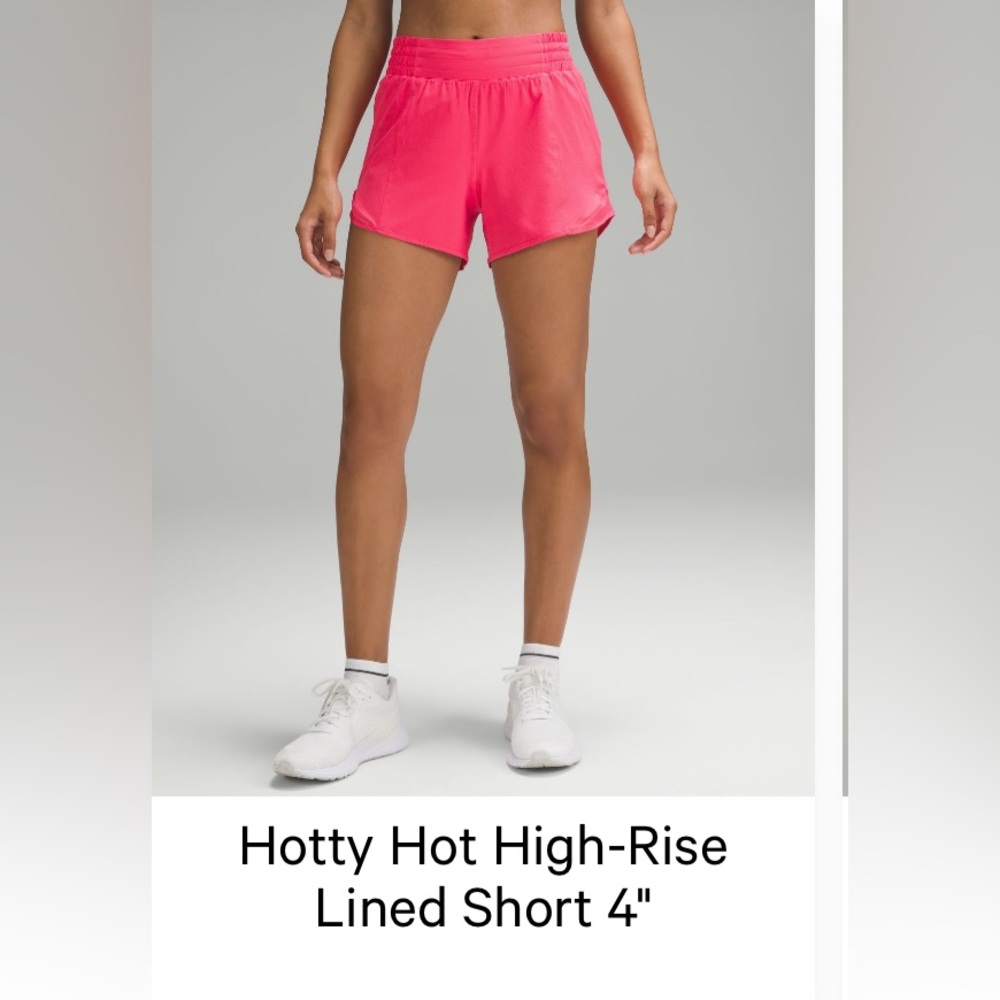 NWOT Lululemon Hotty Hot HR 4” in Lipgloss size 10